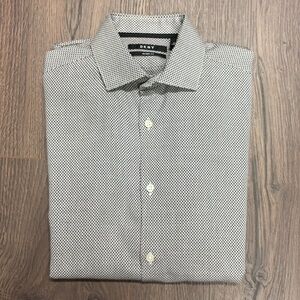 Beautiful DKNY youth size 18 dress shirt - like new!! Black and white pattern